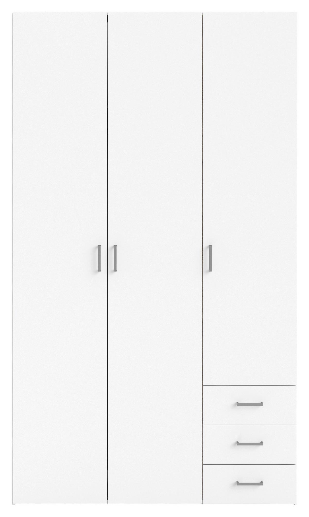 Kleiderschrank Space, Weiß, B: 115,8 Cm - Weiß, Basics, Holzwerkstoff (115,8/200,4/49,5cm) - MID.YOU