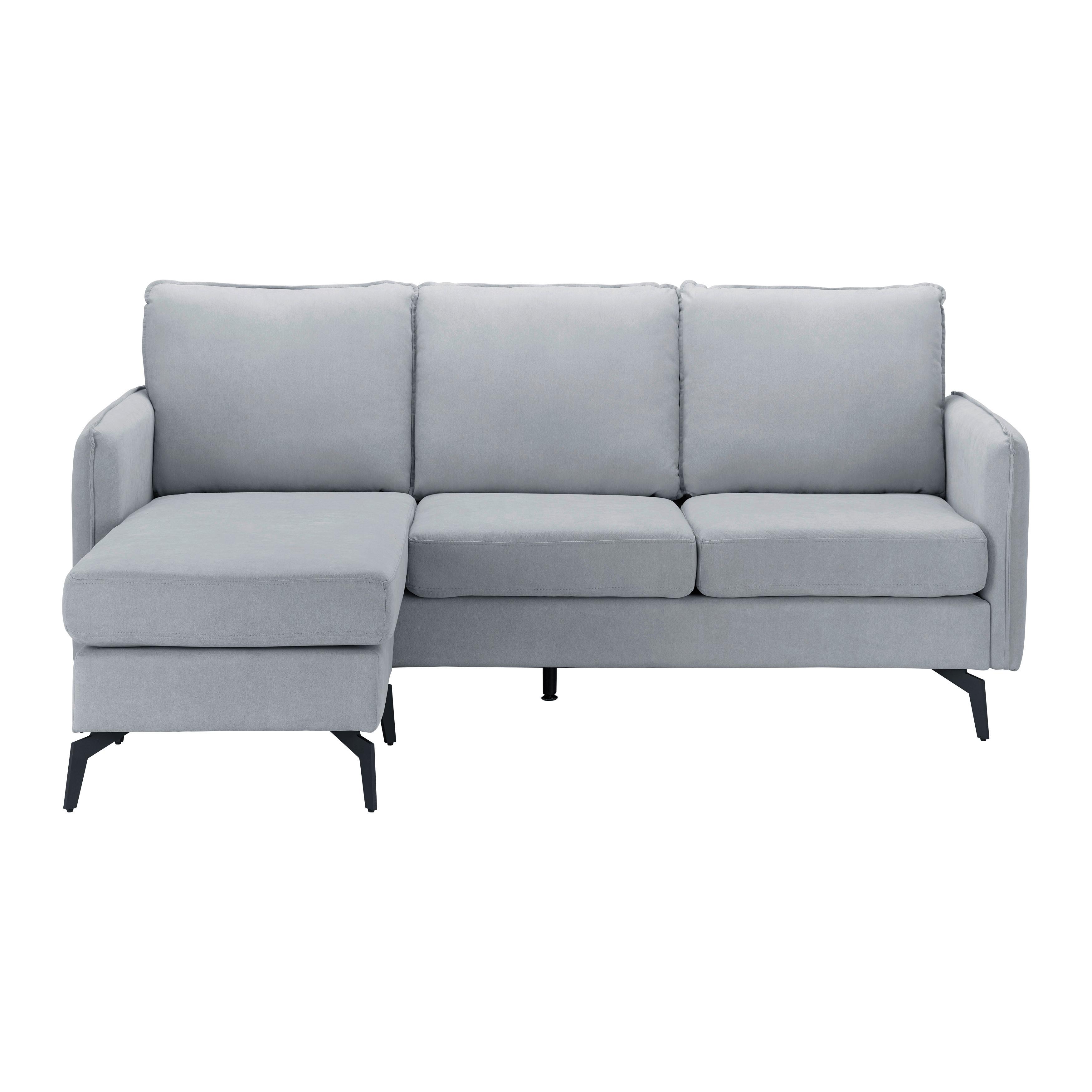 Sedacia Súprava Aurora Sivá - čierna/svetlosivá, Moderný, kov/drevo (193/86/136cm) - Bessagi Home
