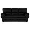 Schlafsofa Oslo Schwarz B: 205 cm - Schwarz, Design, Leder (205/92/85cm) - Livetastic