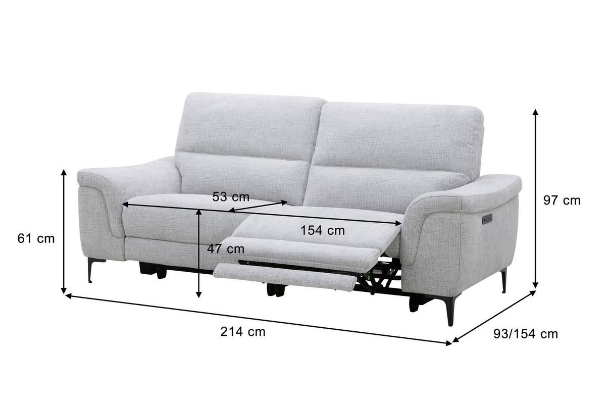 2-Sitzer Sofa Berlin Samt Grau, B: 214 cm - Schwarz/Naturfarben, MODERN, Holz/Kunststoff (216/94/95cm)
