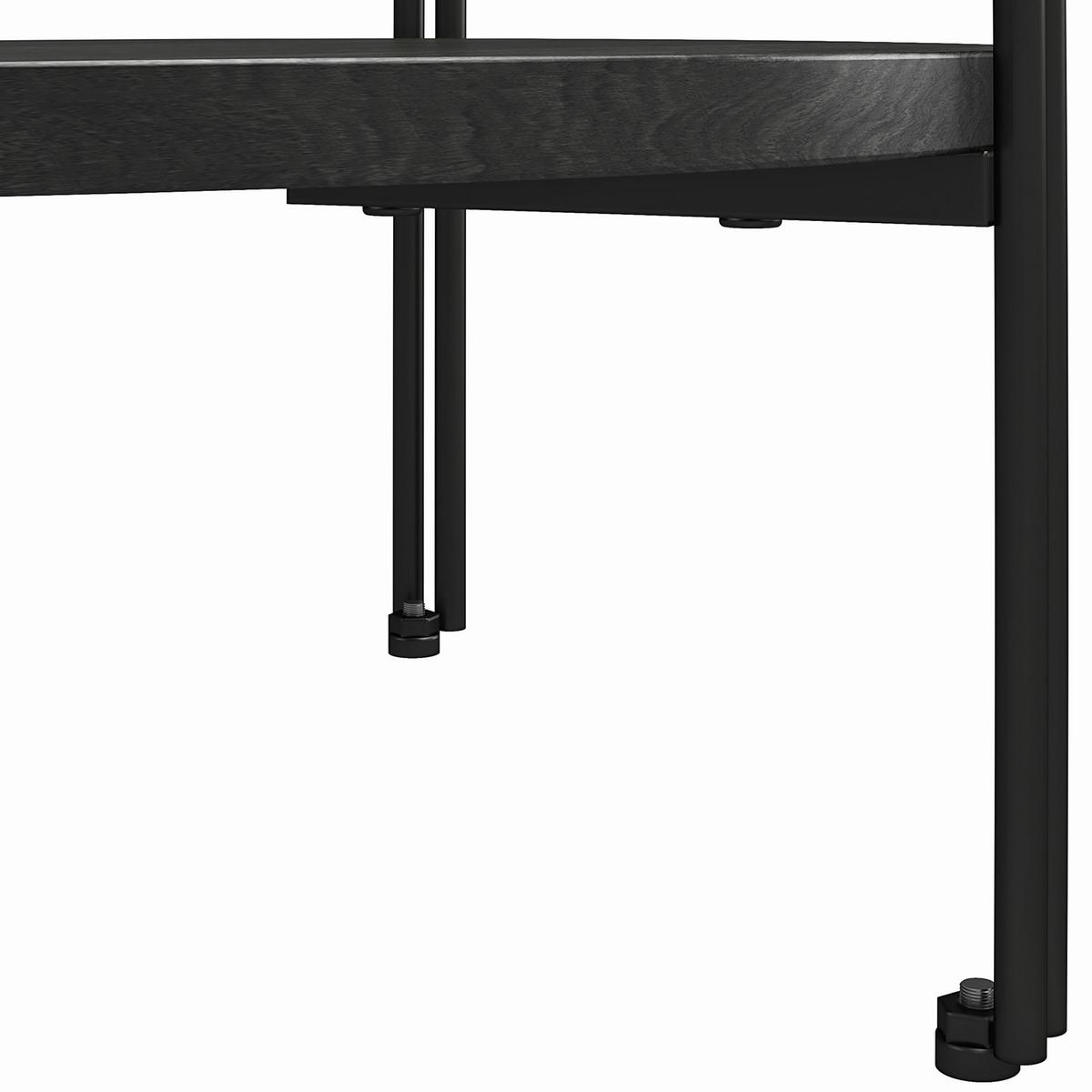 Beistelltisch Wainwright Schwarz B: 42 Cm - Schwarz, Design, Glas/Holzwerkstoff (42/55cm) - MID.YOU