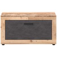 Garderobenbank Luna 2 - Graphitfarben/Schwarz, Design, Holzwerkstoff/Kunststoff (88,9/48/40cm) - MID.YOU
