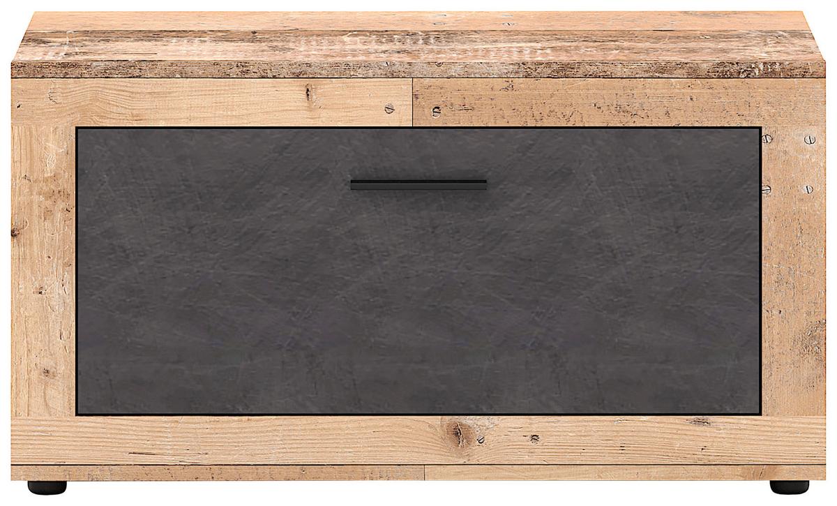 Garderobenbank Luna 2 - Graphitfarben/Schwarz, Design, Holzwerkstoff/Kunststoff (88,9/48/40cm) - MID.YOU