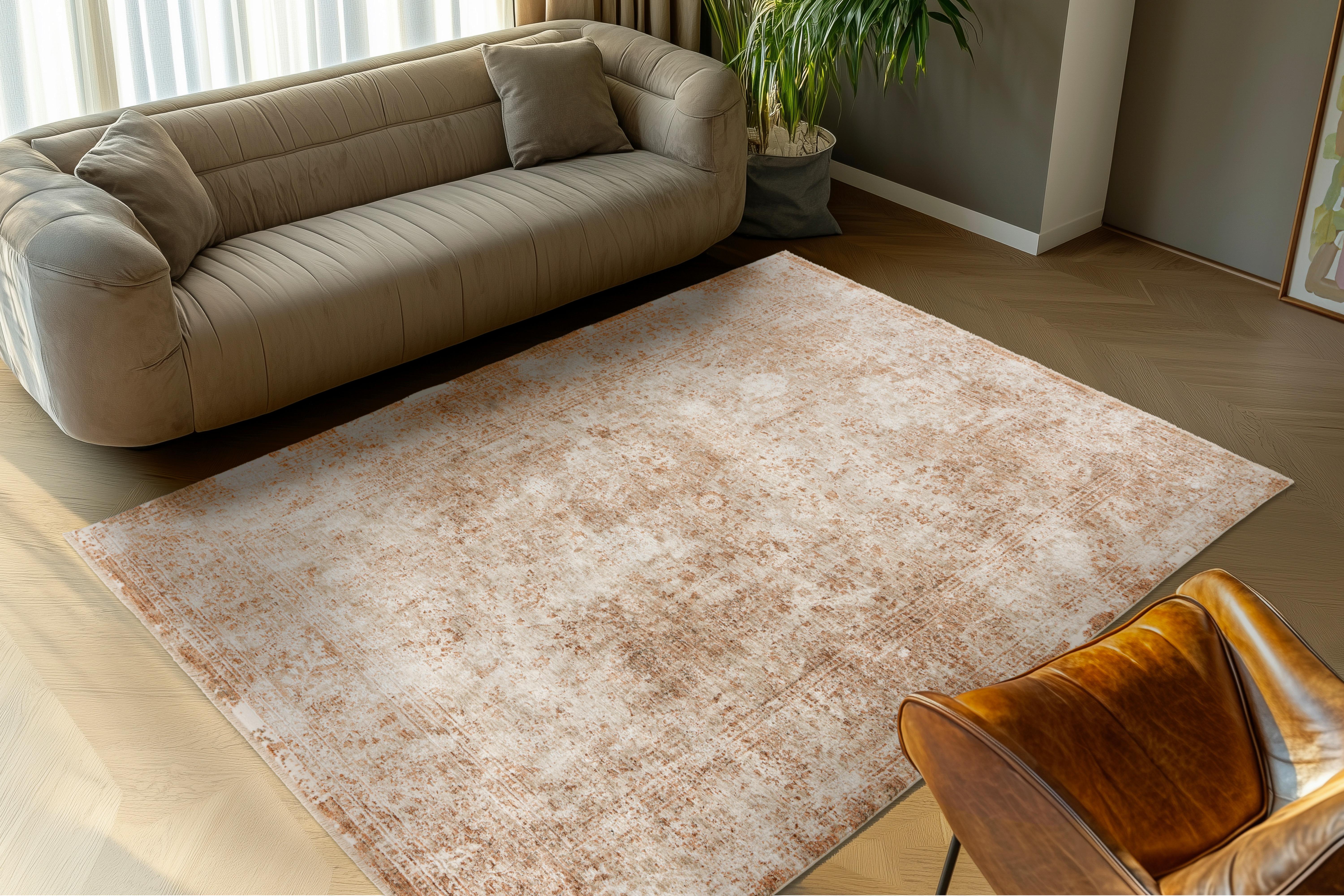 Flachwebteppich My Bella 238 Peach 140 X 200 - Koralle, Basics, Textil (140/200cm) - Obsession