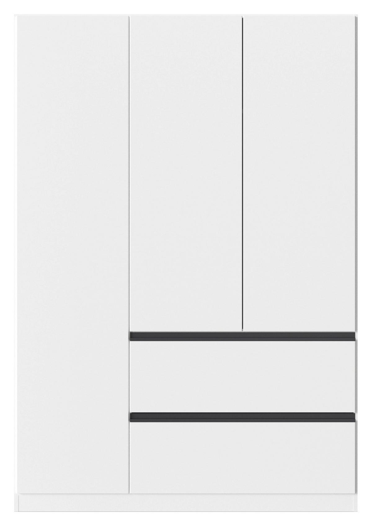 Drehtürenschrank Costa Weiß B: 136 cm - Weiß, MODERN, Holzwerkstoff (136/197/54cm) - Rauch Möbel