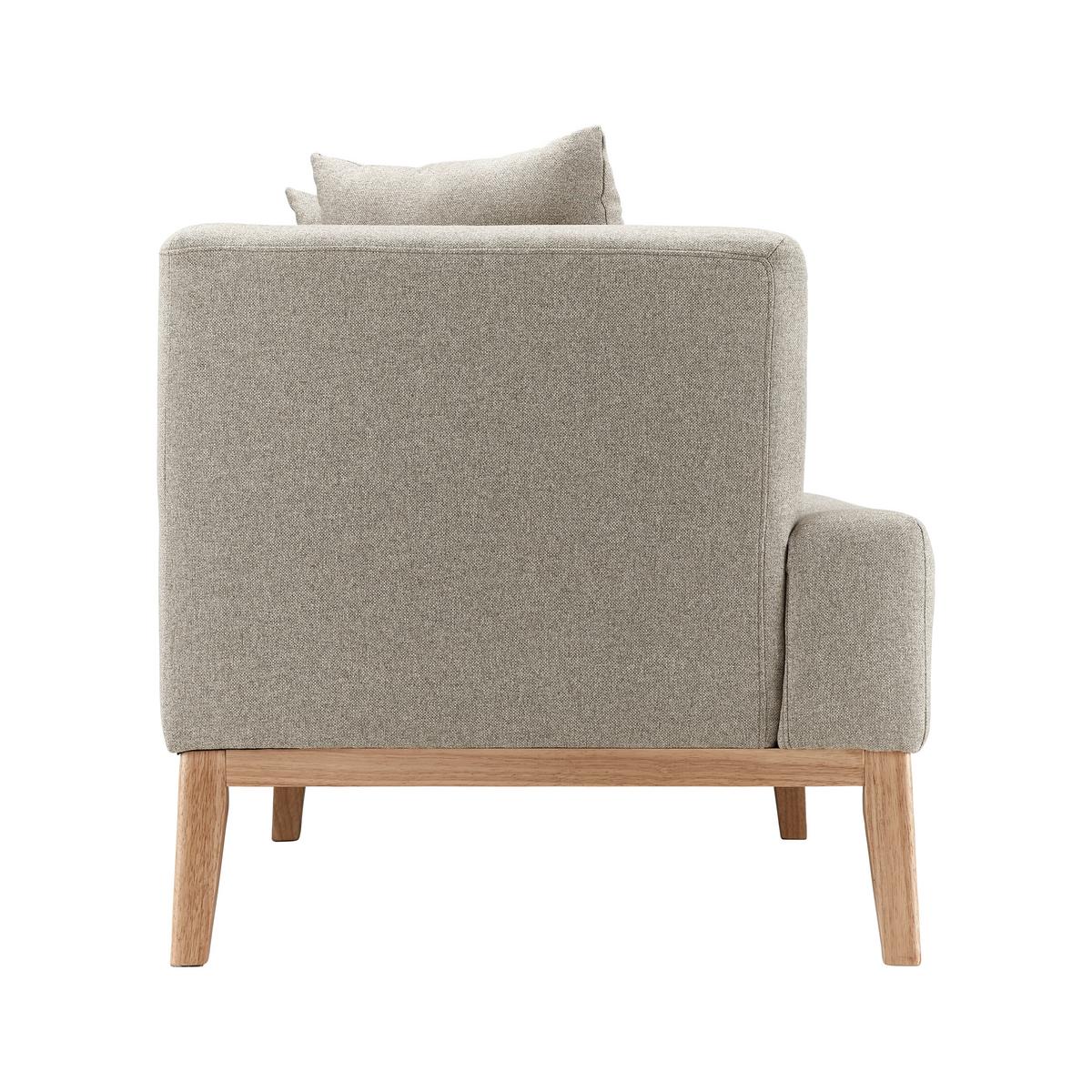 Pohovka s vankúšmi MINA béžová - prírodná farba/béžová, Modern, drevo/textil (190/78/81cm) - Bessagi Home