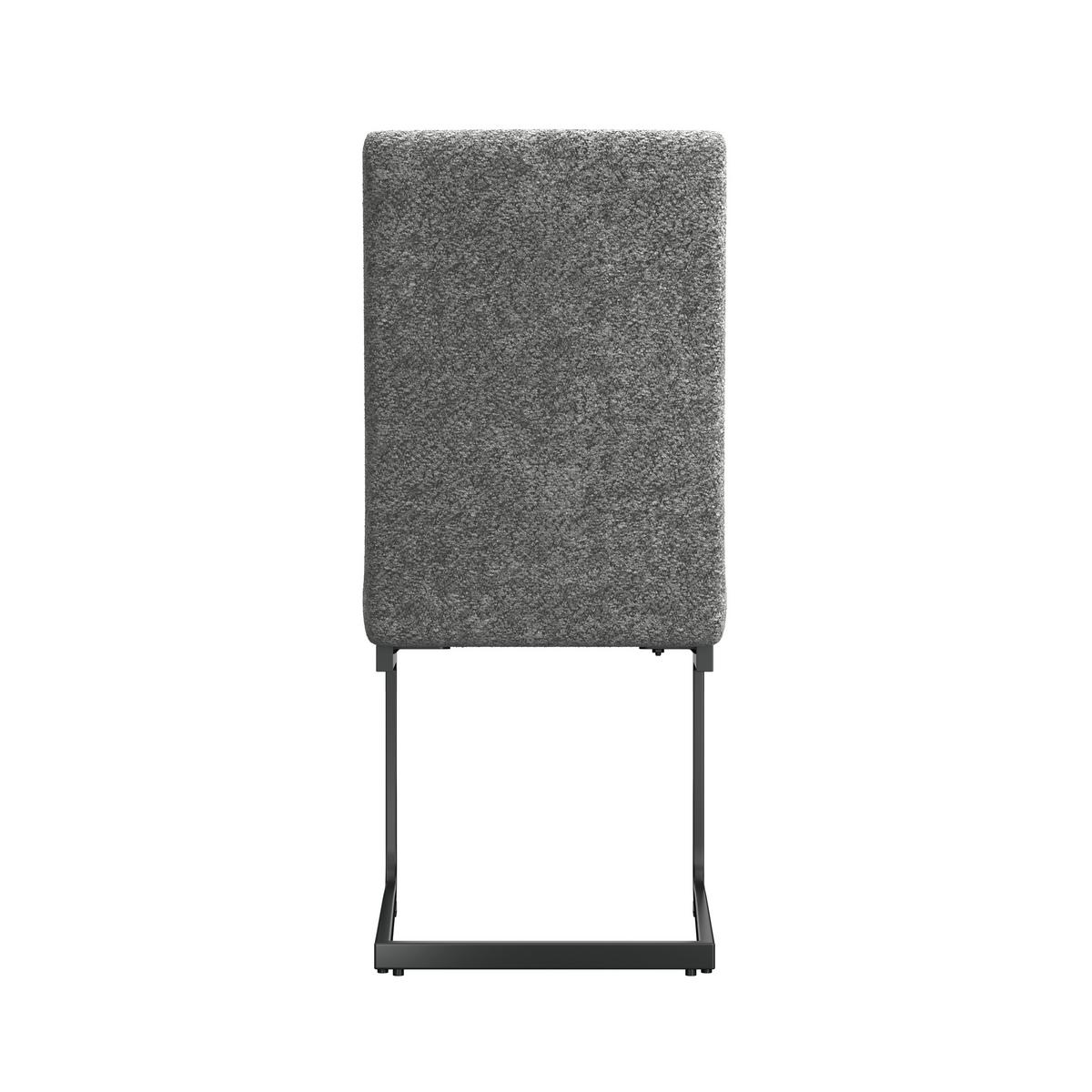 Schwingstuhl Terri Grau Gepolstert - Schwarz/Grau, MODERN, Textil/Metall (46/95/64cm) - MID.YOU