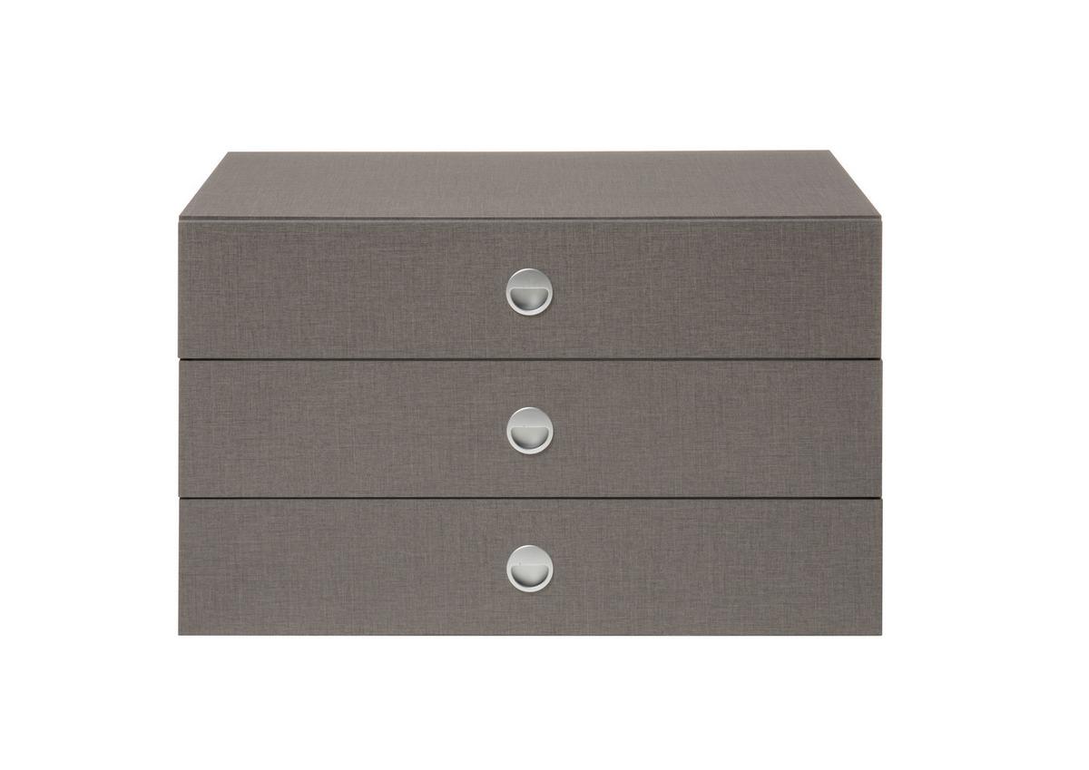 Schubkasteneinsatz Alicante Twist 3 Laden - Grau, Basics, Holzwerkstoff (82,5/49/48,5cm) - Luca Bessoni