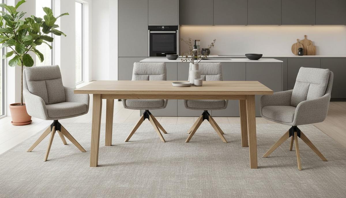 Armlehnstuhl Malik Webstoff taupe gepolstert - Taupe/Naturfarben, KONVENTIONELL, Holz/Textil (59/92/63cm) - Livetastic