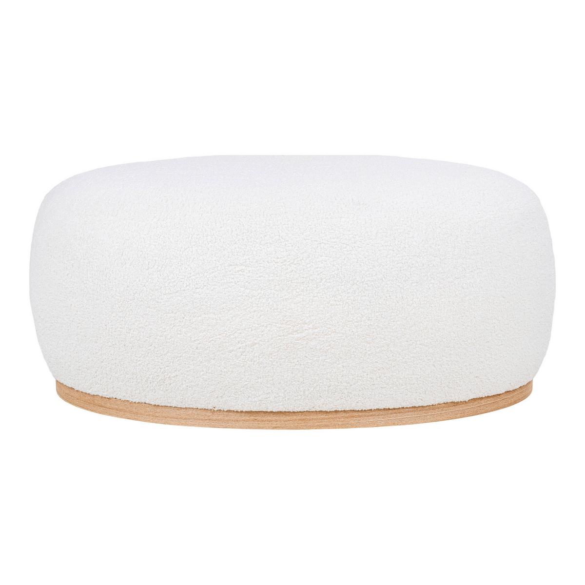 Pouf Manhattan Weiß, B/h/t: 54,5x36x88,5cm - Weiß, Basics, Textil (54,5/36/88,5cm)