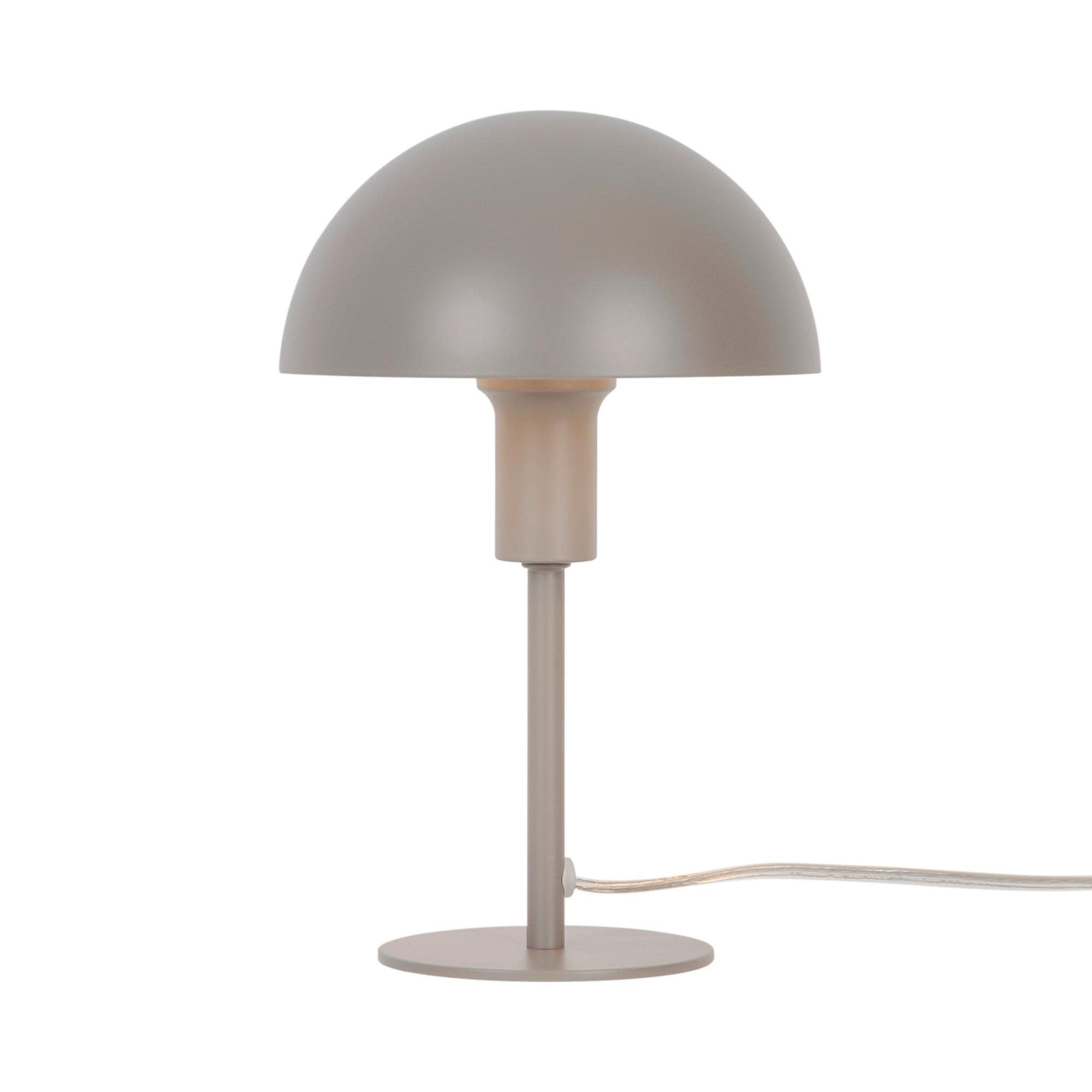Tischleuchte Ellen Mini Braun D: 16 cm - Beige/Braun, Basics, Holz/Metall (16/25cm) - Nordlux