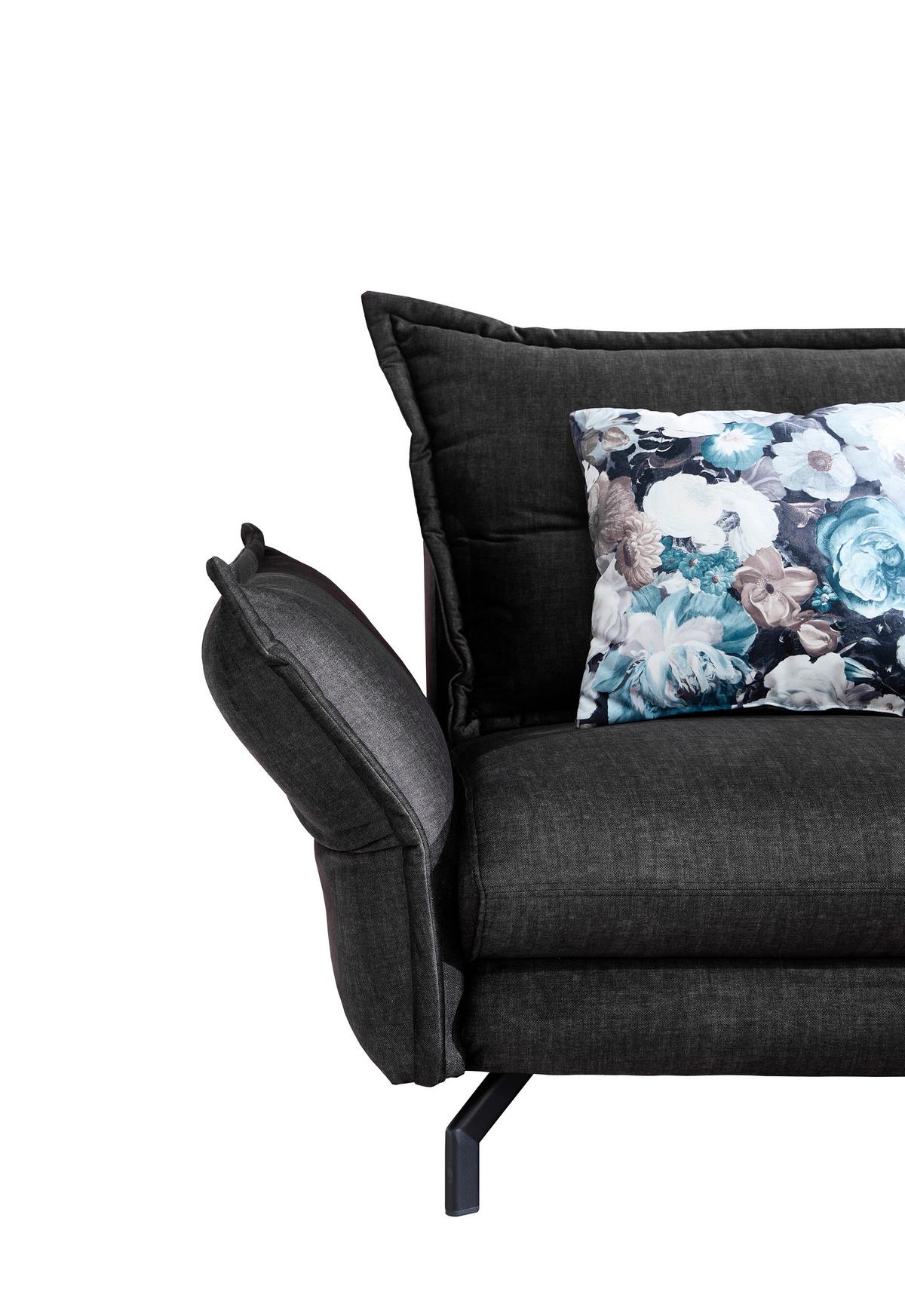 Ecksofa Lava Anthrazit S: 255/180 cm - Türkis/Anthrazit, MODERN, Textil (255/180cm) - Livetastic