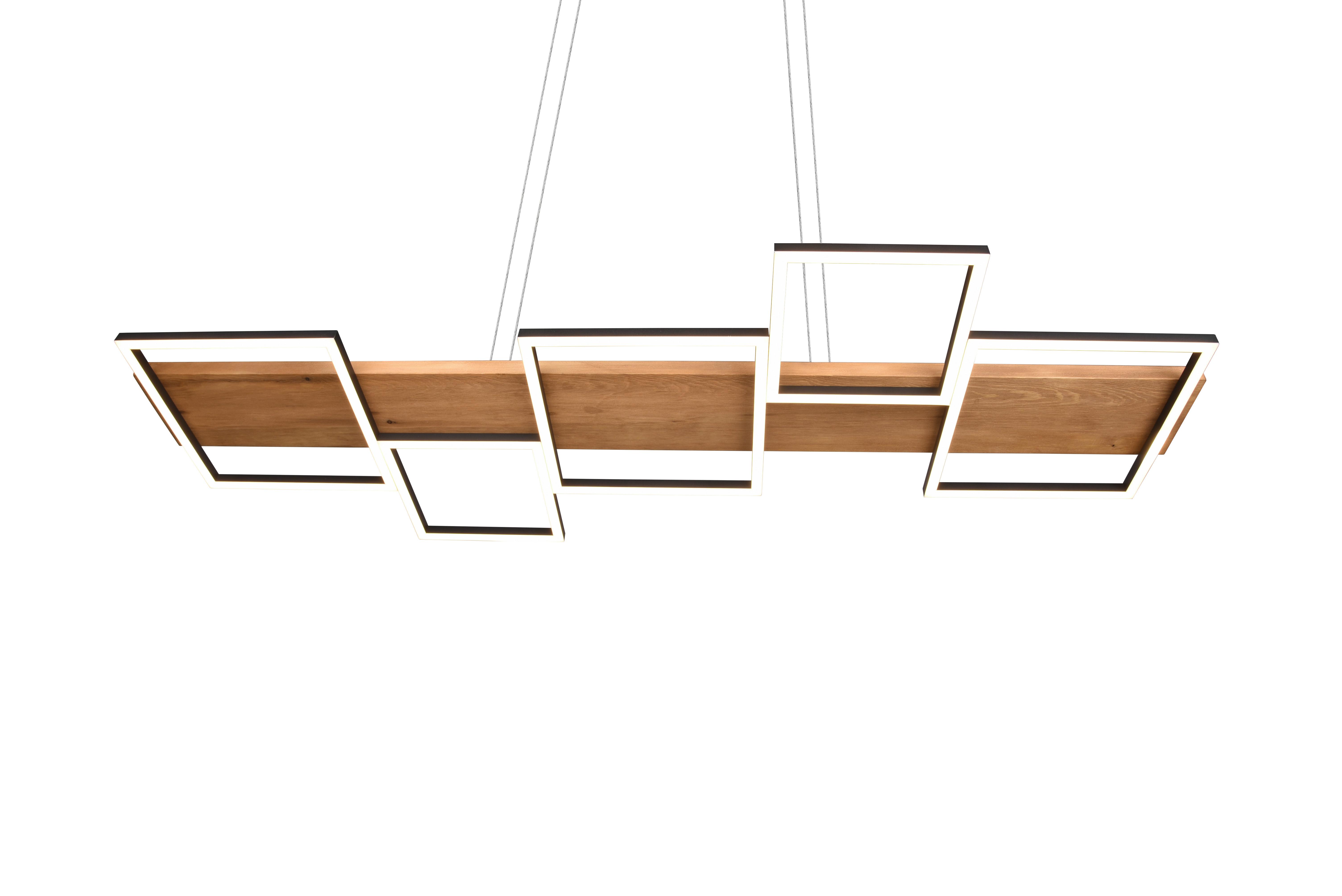 LED-Hängeleuchte 322910532 Harper - Schwarz/Braun, Natur, Holz/Metall (115/150cm) - Trio Leuchten