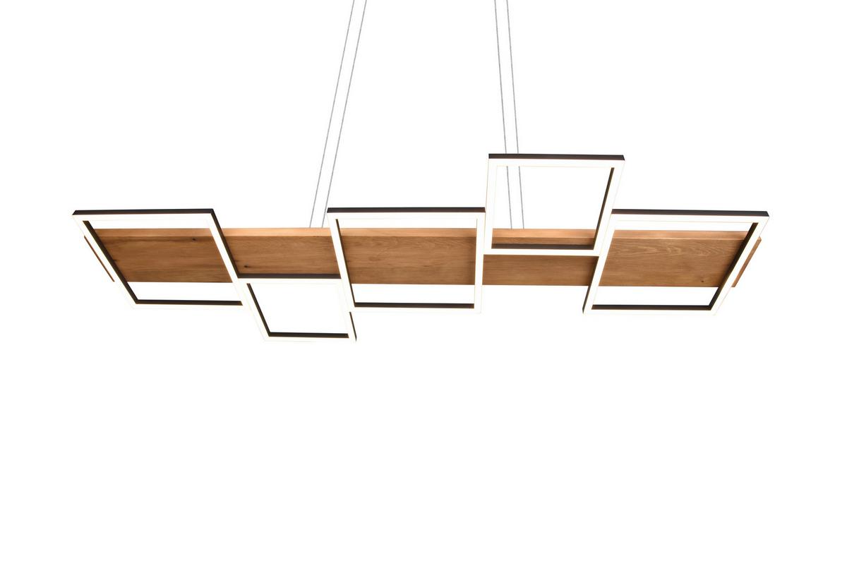 Led-hängeleuchte 322910532 Harper - Schwarz/Braun, Natur, Holz/Metall (115/150cm) - Trio Leuchten