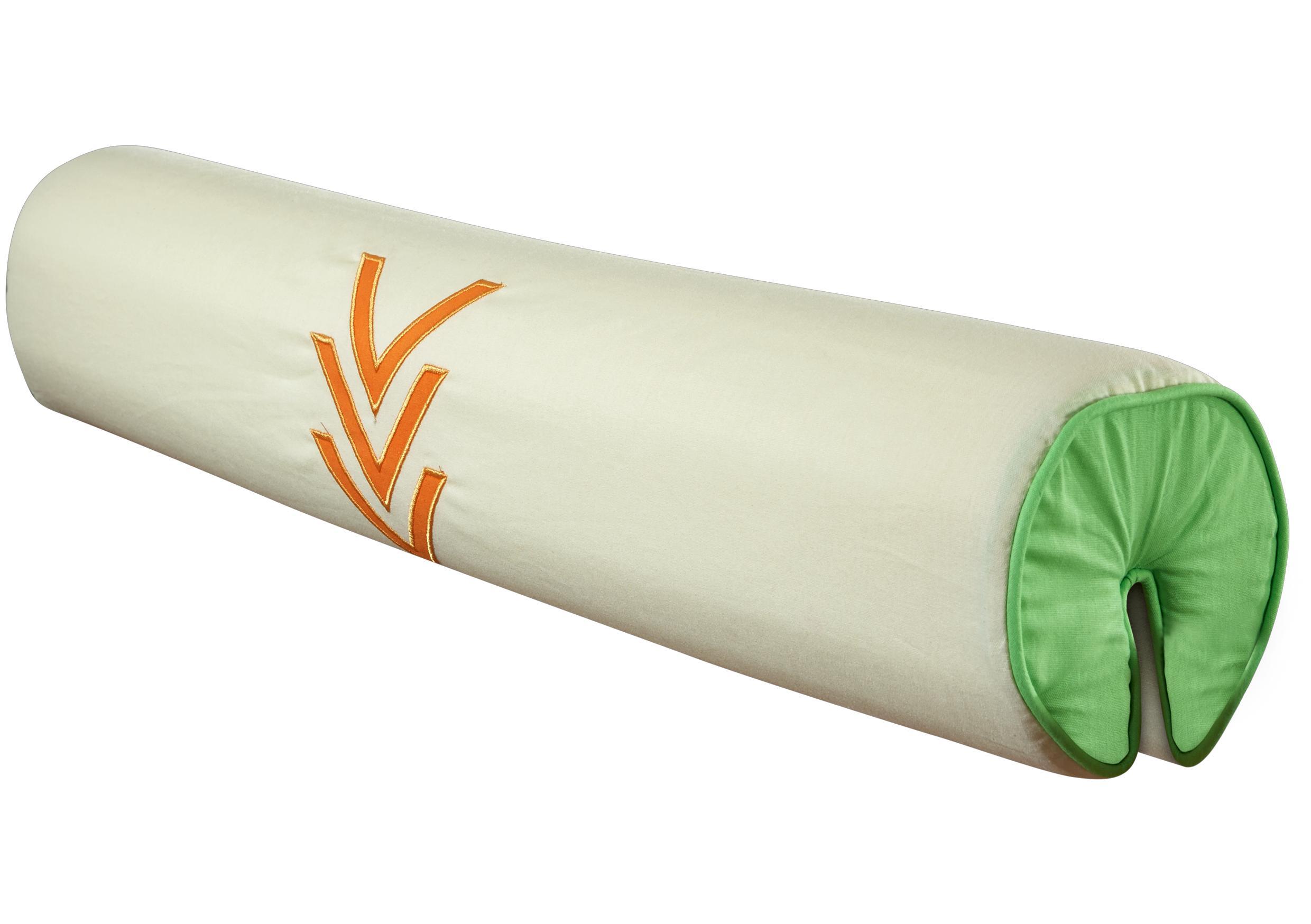 Nackenrolle Grün/Orange/Beige - Beige/Orange, Design, Textil (80/16/16cm)