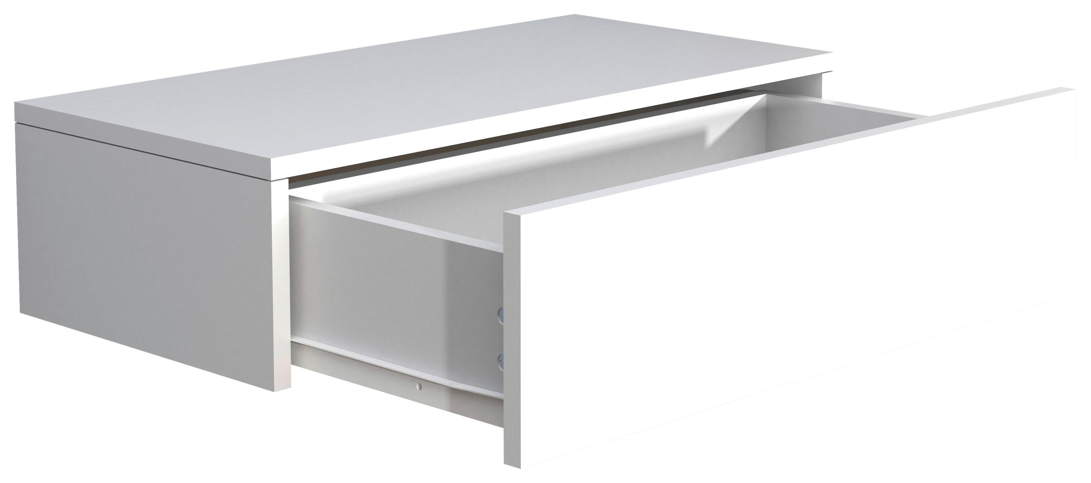 Nachtkästchen USAl M B: 60 cm Weiß - Weiß, MODERN, Holzwerkstoff (60/15/30cm) - MID.YOU