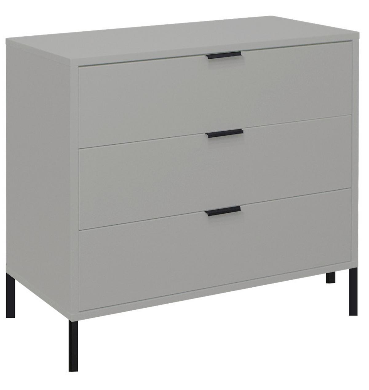 Komoda se 3 zásuvkami Bounty, šedá - šedá/antracitová, Moderní (81/67/45cm) - Premium Living