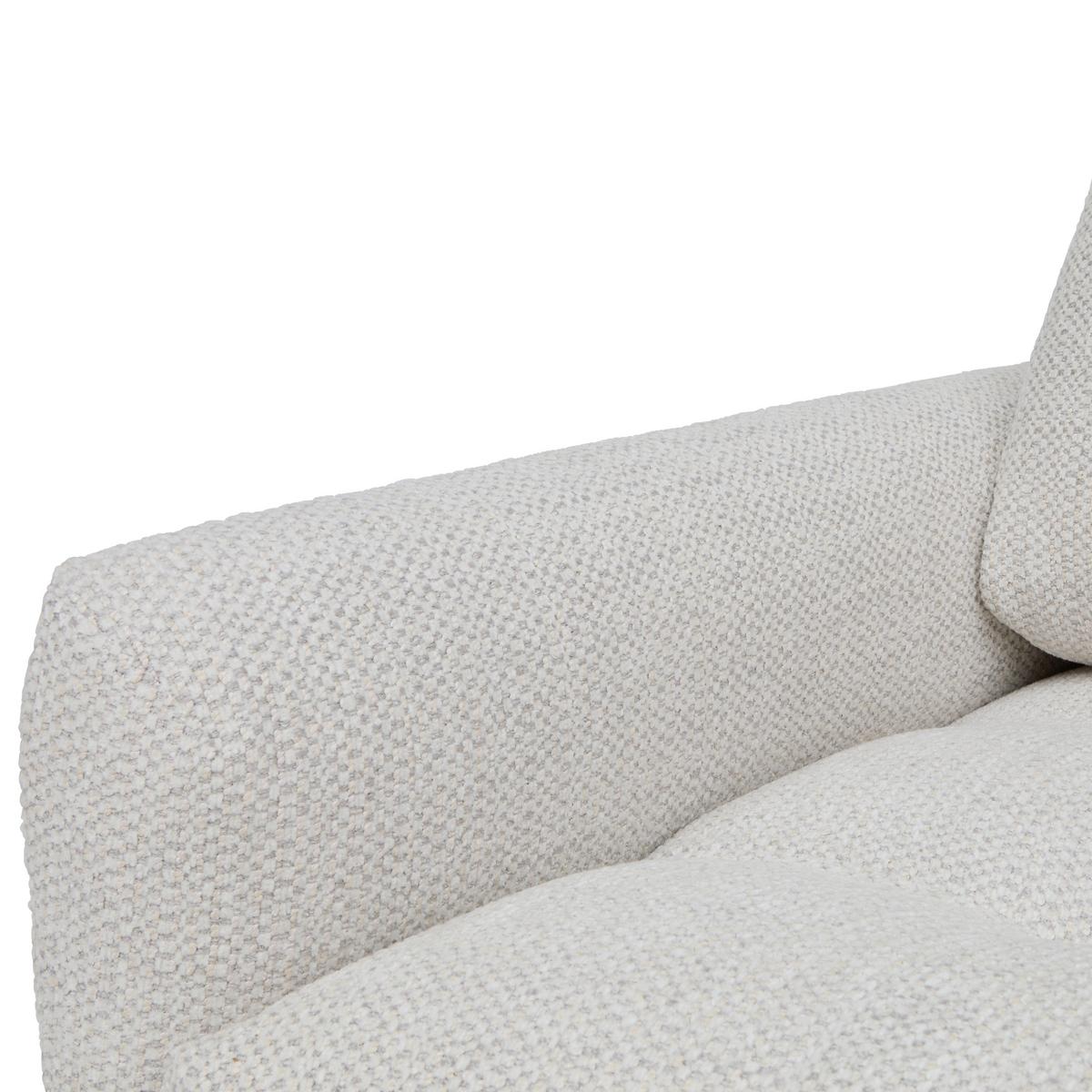 Rohová sedačka BRUCE, pravá, sivobiela - čierna/sivobiela, kov/textil (273/61-85/161cm) - Mömax