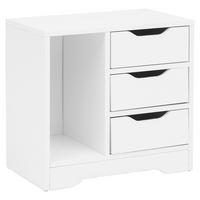 Nočný stolík Nachtkästchen š: 49cm biely - biela, Modern, kompozitné drevo (49/50/30cm) - MID.YOU