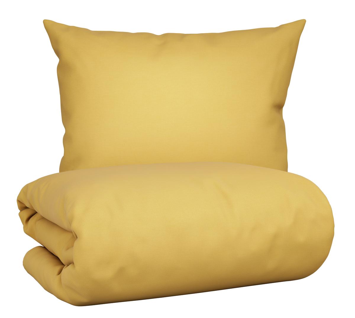 POVLEČENÍ Waffel, 140/200cm, žlutá - žlutá, Moderní, textil (140/200cm) - Modern Living