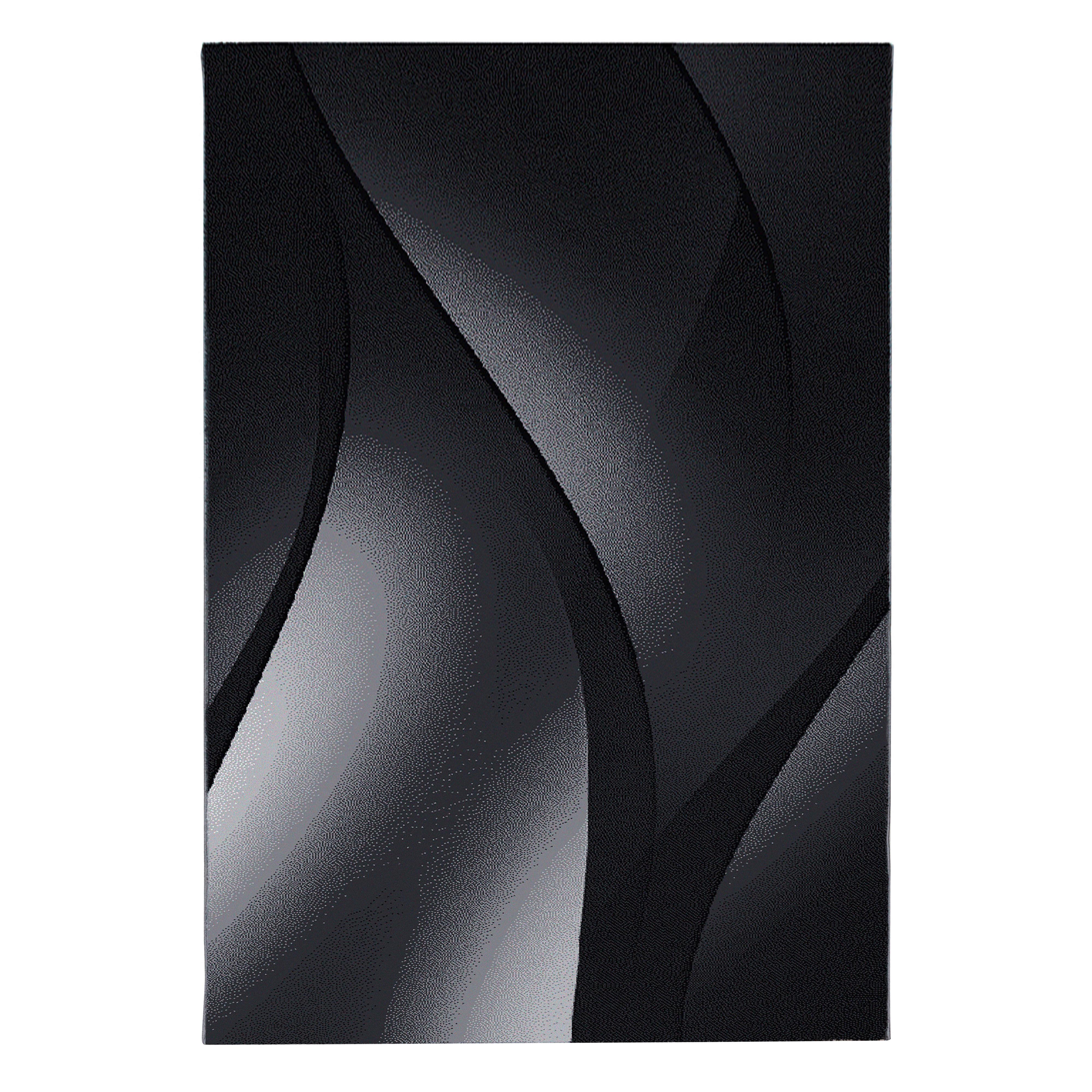 Webteppich Plus - Schwarz, Basics, Textil (140/200cm) - Novel