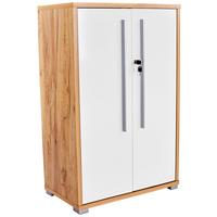 Aktenschrank Versperrbar Profi Eiche Dekor, Weiß B 75 Cm - Eichefarben/Weiß, MODERN, Holzwerkstoff (75/113/35cm) - Ondega
