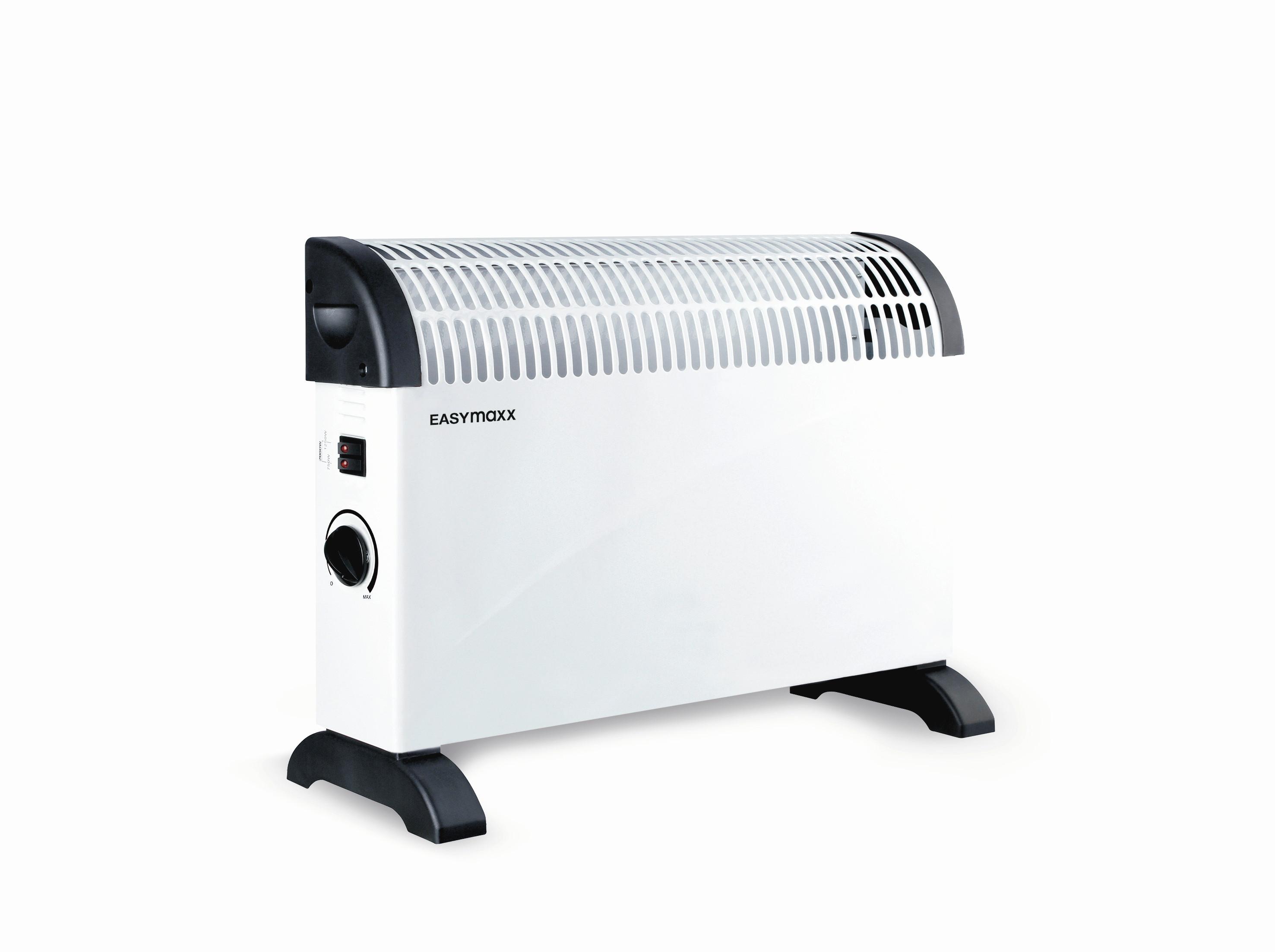 Heizkonvektor 2000 Watt - Schwarz/Weiß, Basics, Kunststoff/Metall (53,5/20/38,5cm)