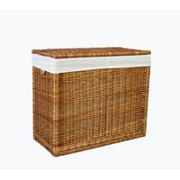 Wäschesammler Weide, LxBxH: 68x34x57 cm - Braun, Basics, Holz (68/34/57cm)