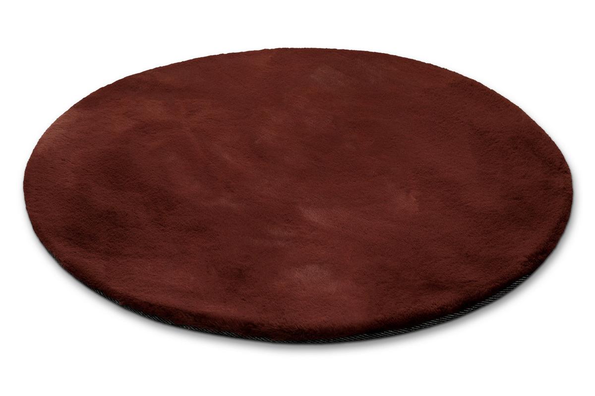 Hochflorteppich Bordeaux, Ø: ca. 100 cm - Bordeaux, KONVENTIONELL, Textil (100cm) - Esprit