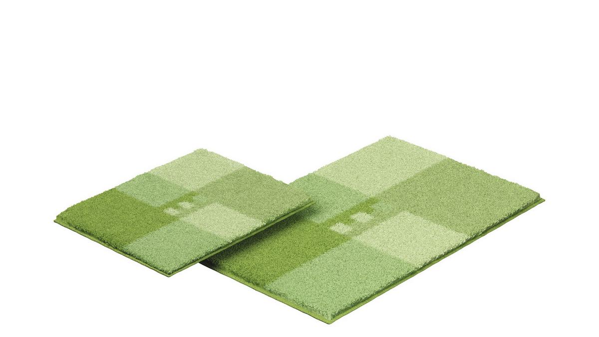 Bademattenset Roman 2er Set - Grün, Basics, Textil (40x50/50x80cm) - Grund