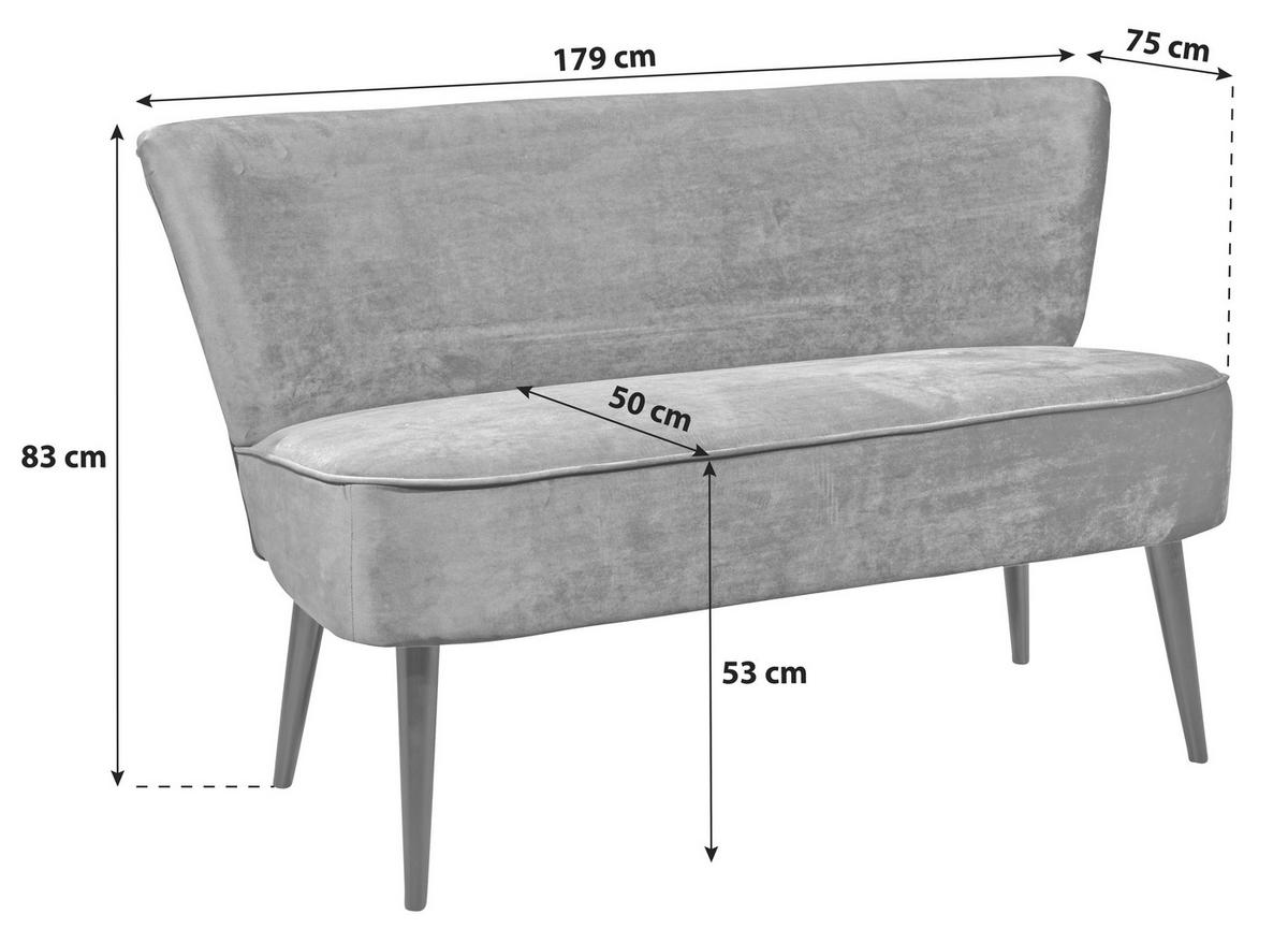 3-miestna pohovka Lord-Trend zlatá - čierna/zlatá, Trend, drevo/kompozitné drevo (179/83/75cm) - MID.YOU