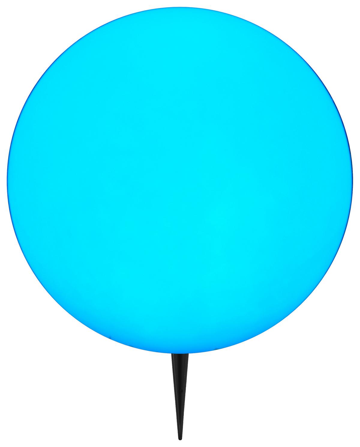 Solarleuchte Fiora - Schwarz/Weiß, MODERN, Kunststoff (30cm) - Homezone