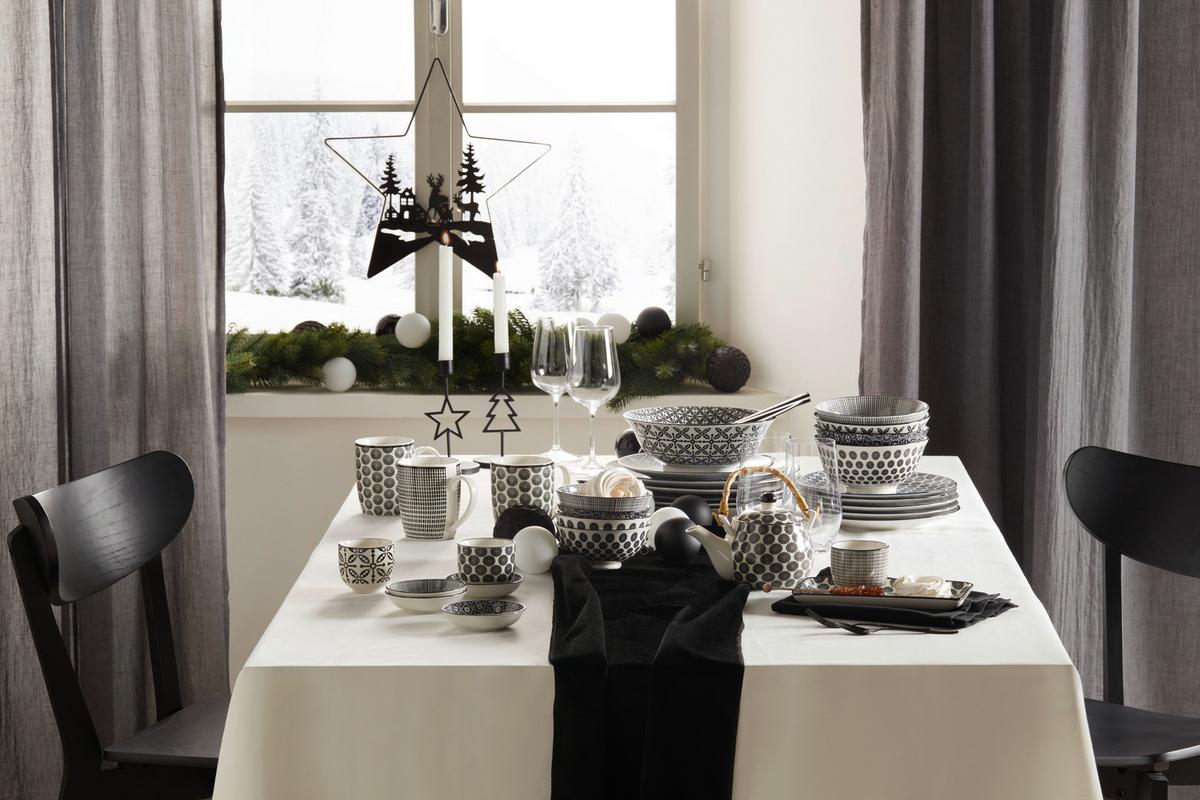 DEZERTNÍ TALÍŘEK Shiva - bílá/černá, Lifestyle, keramika (21cm) - Modern Living