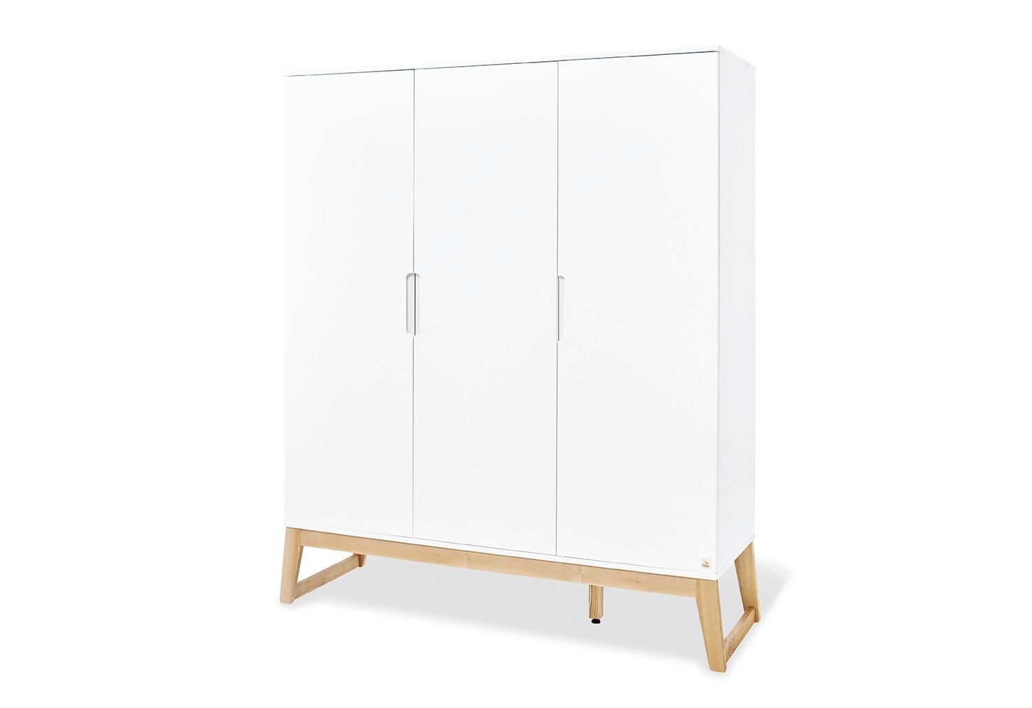 Babykleiderschrank 143466g Bridge - Eschefarben/Weiß, Design, Holz/Holzwerkstoff (156/187/52cm) - Pinolino