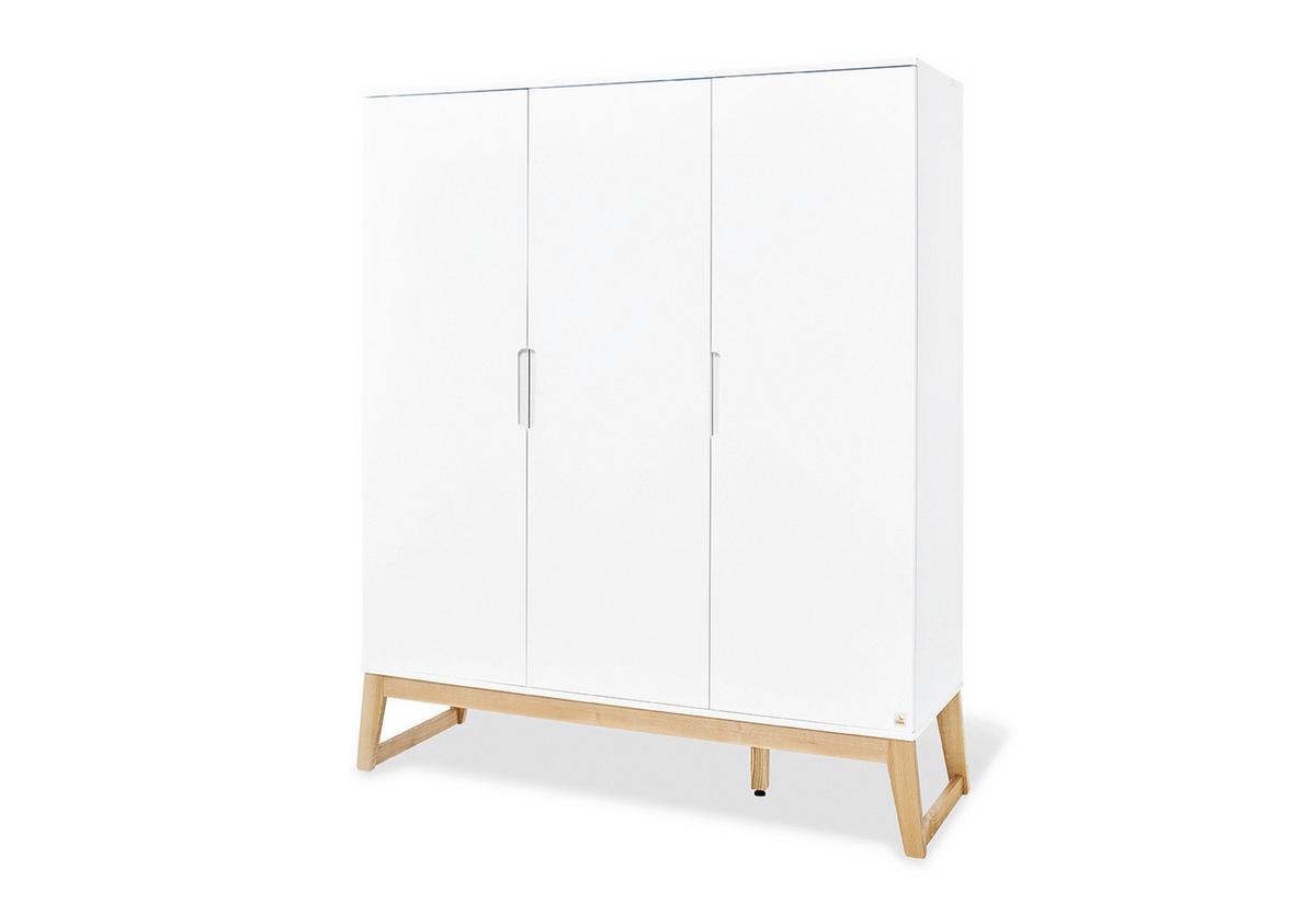 Babykleiderschrank 143466g Bridge - Eschefarben/Weiß, Design, Holz/Holzwerkstoff (156/187/52cm) - Pinolino