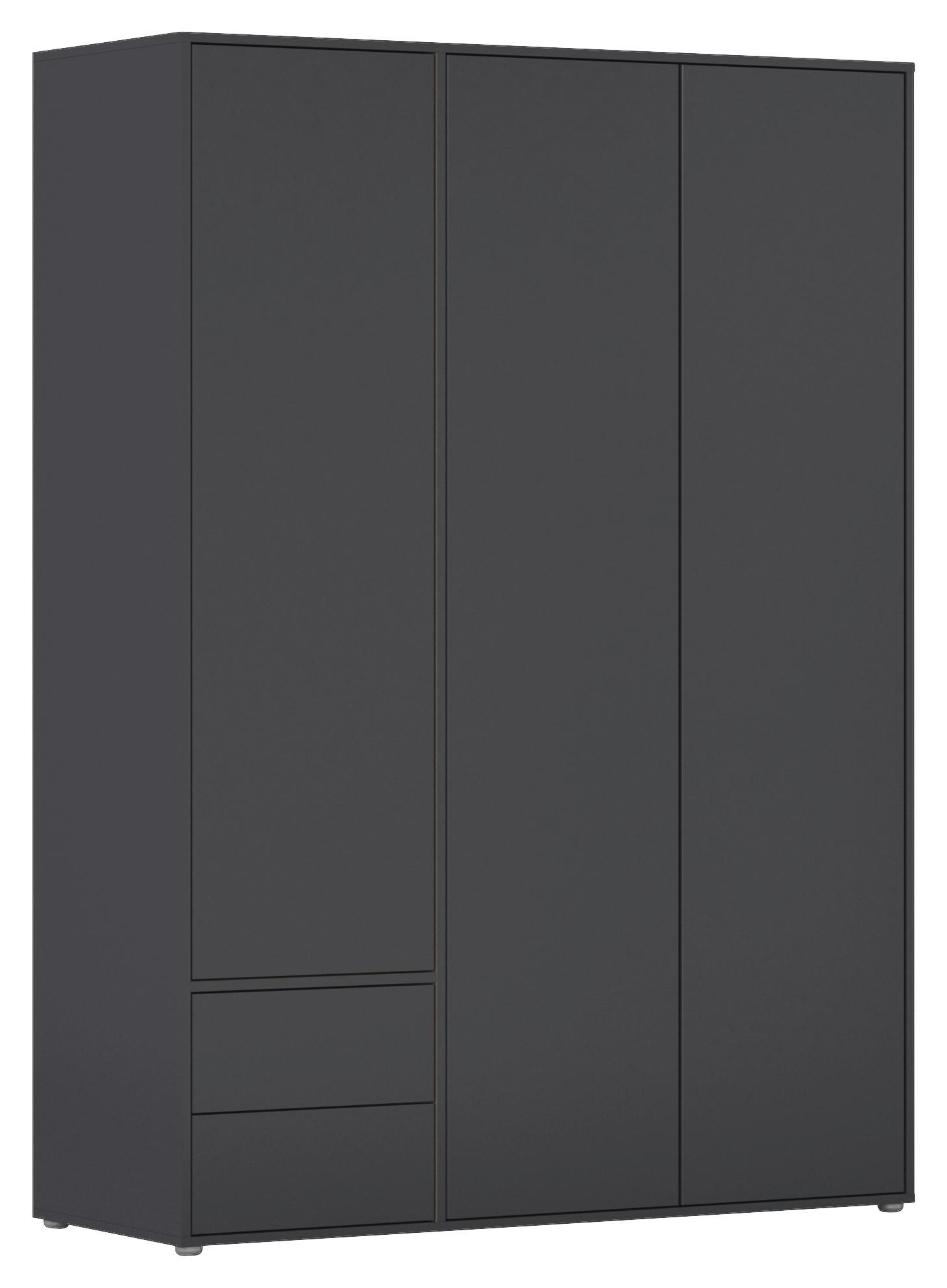 Drehtürenschrank Nabila Grau B: 140 cm - Grau, MODERN, Holzwerkstoff (140/194/53cm) - Rauch Möbel