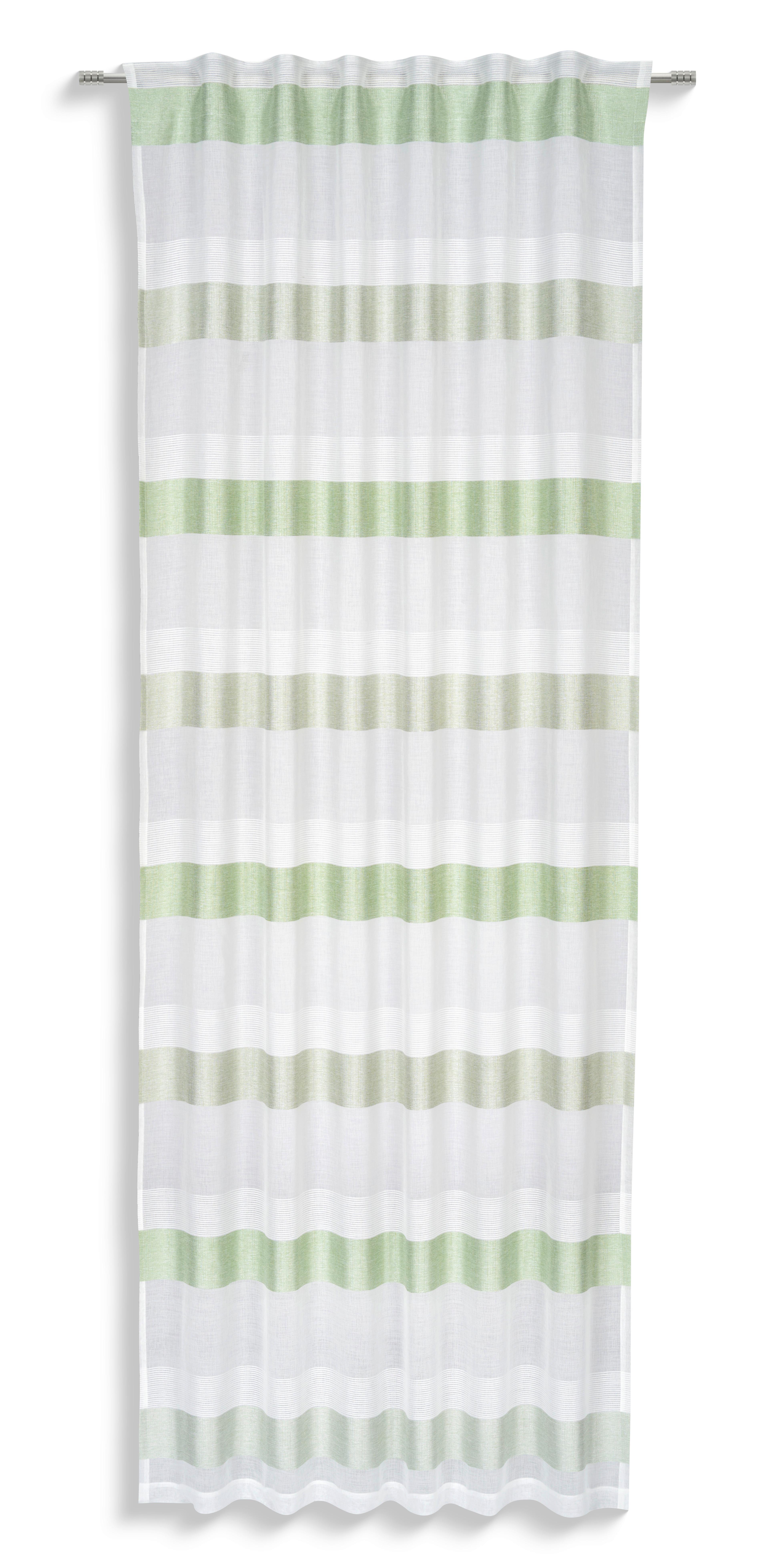 Fertigvorhang Susanne - Grün, MODERN, Textil (135/245cm) - Luca Bessoni