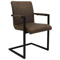 Armlehnstuhl-Set Brandon - Taupe/Schwarz, KONVENTIONELL, Textil/Metall (54/85/61cm) - MID.YOU