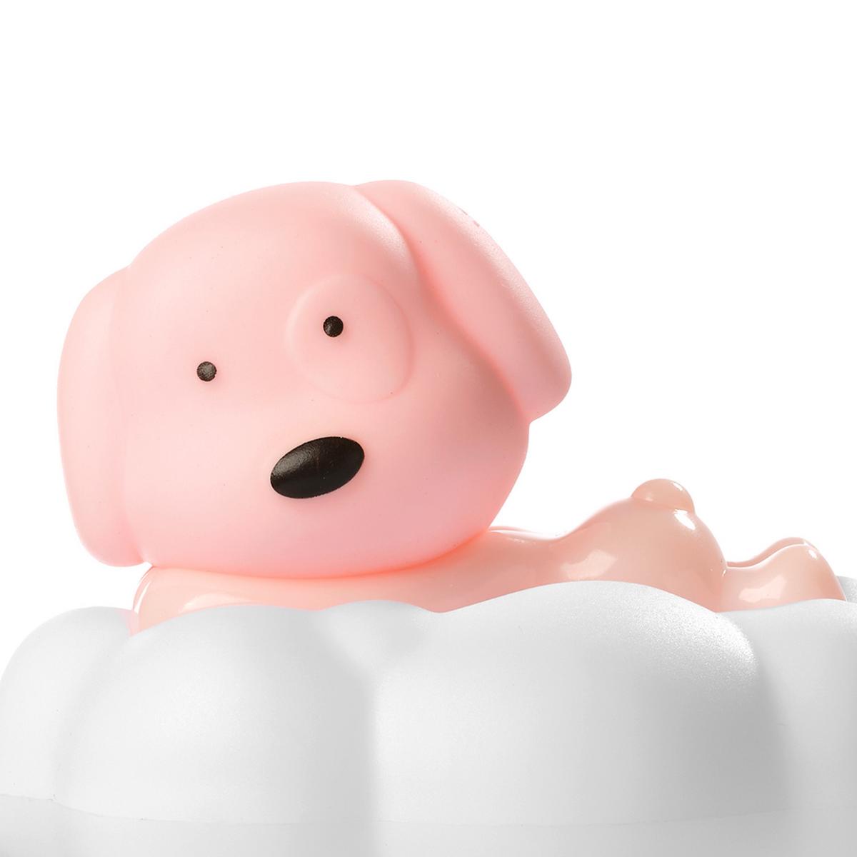Kindertischleuchte Rosa Hellrosa Weiß L: 11 cm - Hellrosa/Weiß, Basics, Kunststoff (11/6.5/12.5cm)