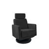Relaxsessel Centrale T: 87-154 cm, Schwarz - Schwarz, MODERN, Textil (77/105/87-154cm) - Livetastic