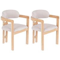 Armlehnstuhl Sally Hellbraun Gepolstert - Hellbraun/Eichefarben, MODERN, Holz/Textil (60/80/52cm) - MID.YOU