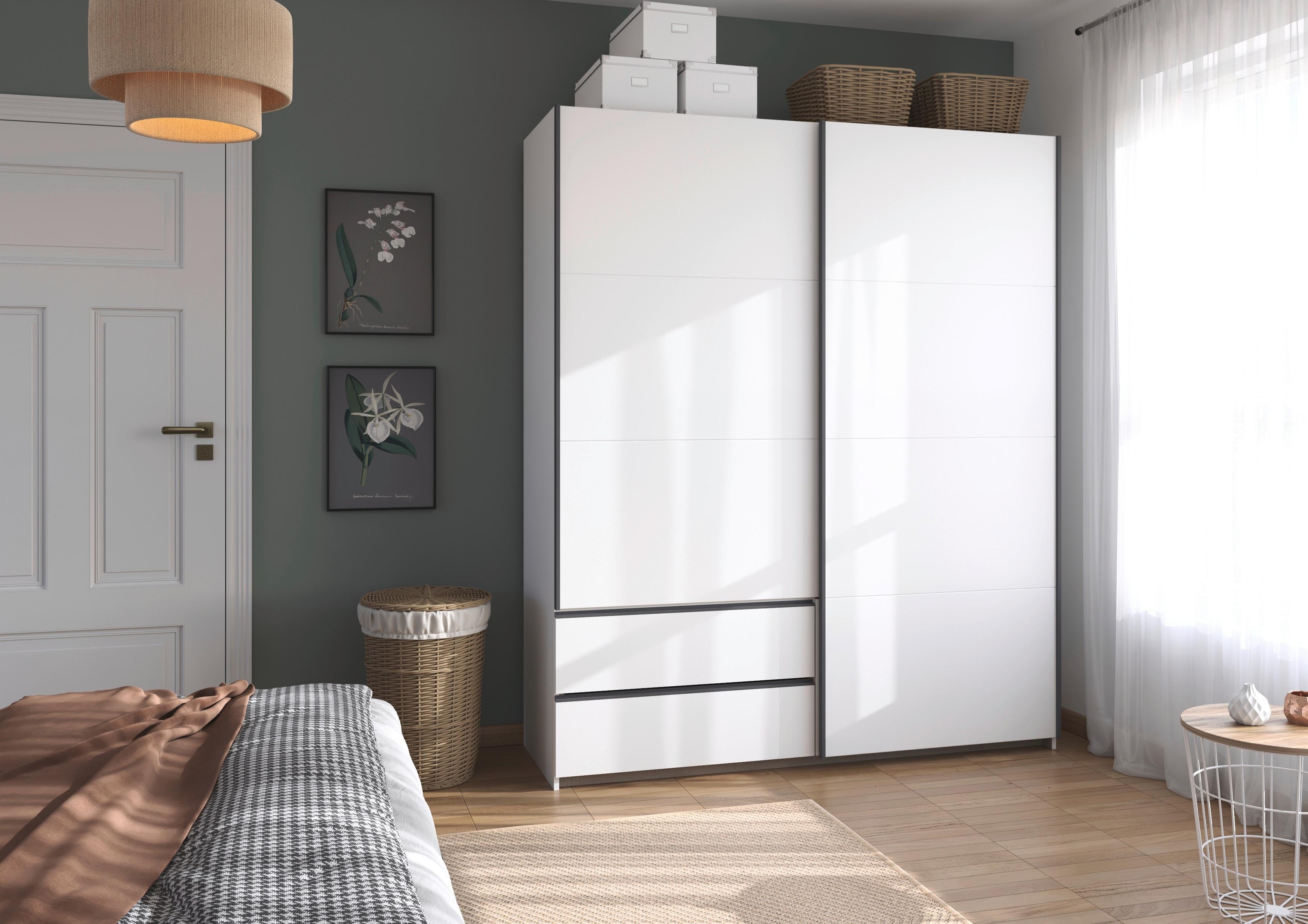 Schwebetürenschrank Stoke Weiß B: 175 cm - Weiß, MODERN, Holzwerkstoff (175/210/59cm) - Rauch Möbel