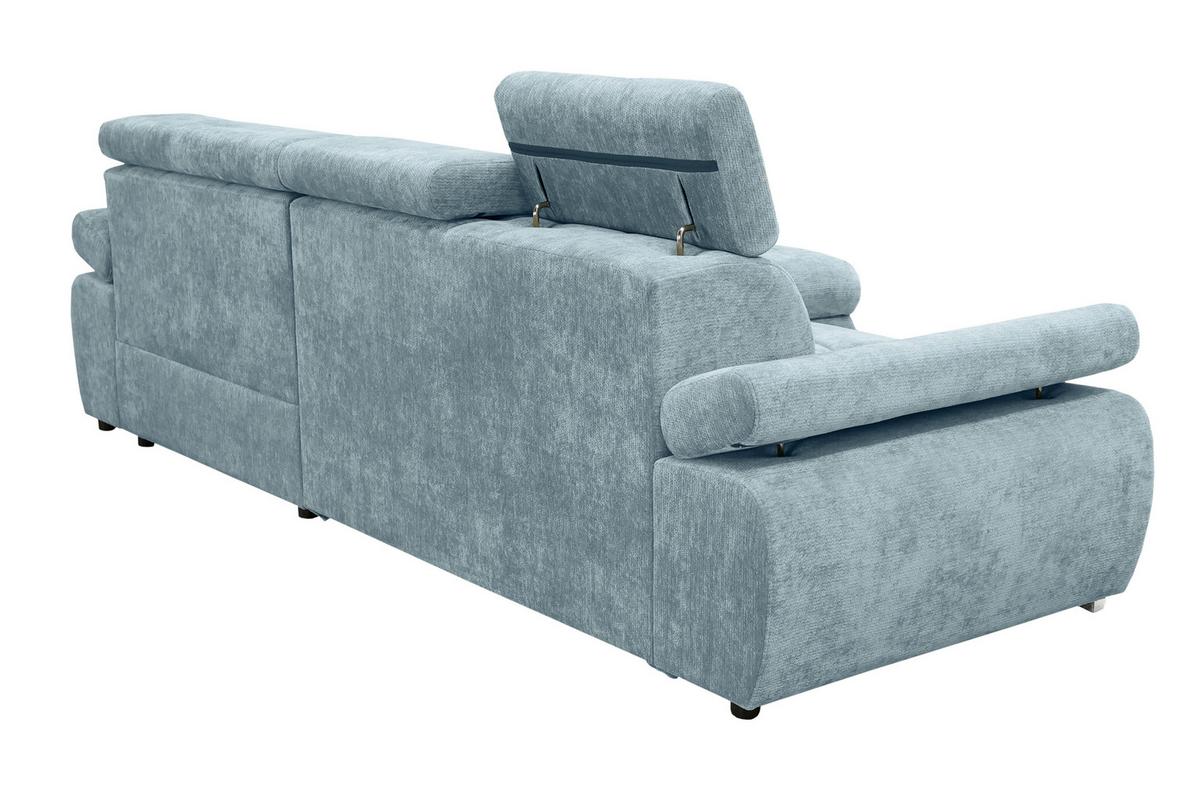 Rohová sedačka VEGAS, pravá, mätovozelená ženilka - mätovozelená/strieborná, Design, drevo/textil (294/173cm)