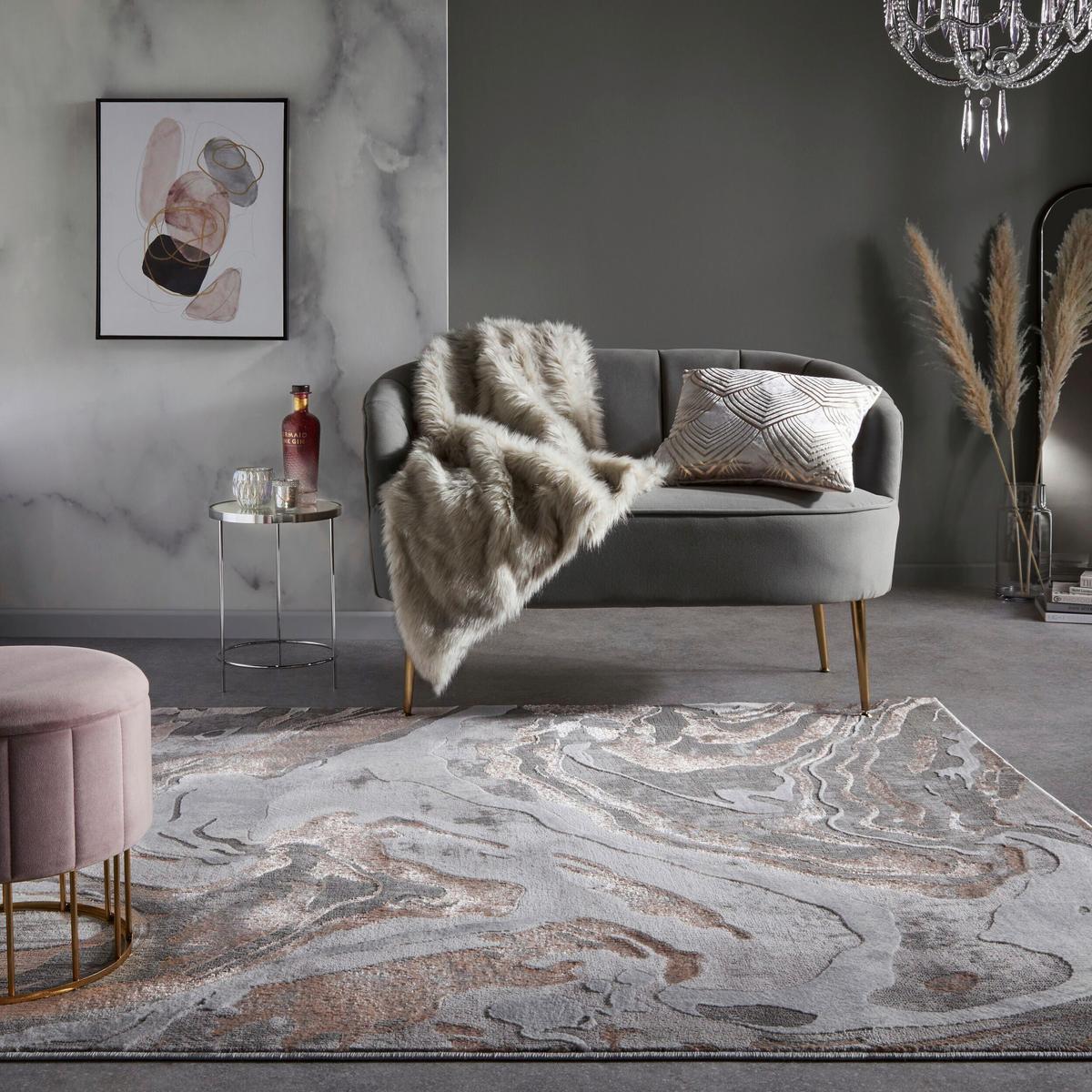Teppich Rosa B: 230 cm - Rosa, Basics, Textil (230/160cm)