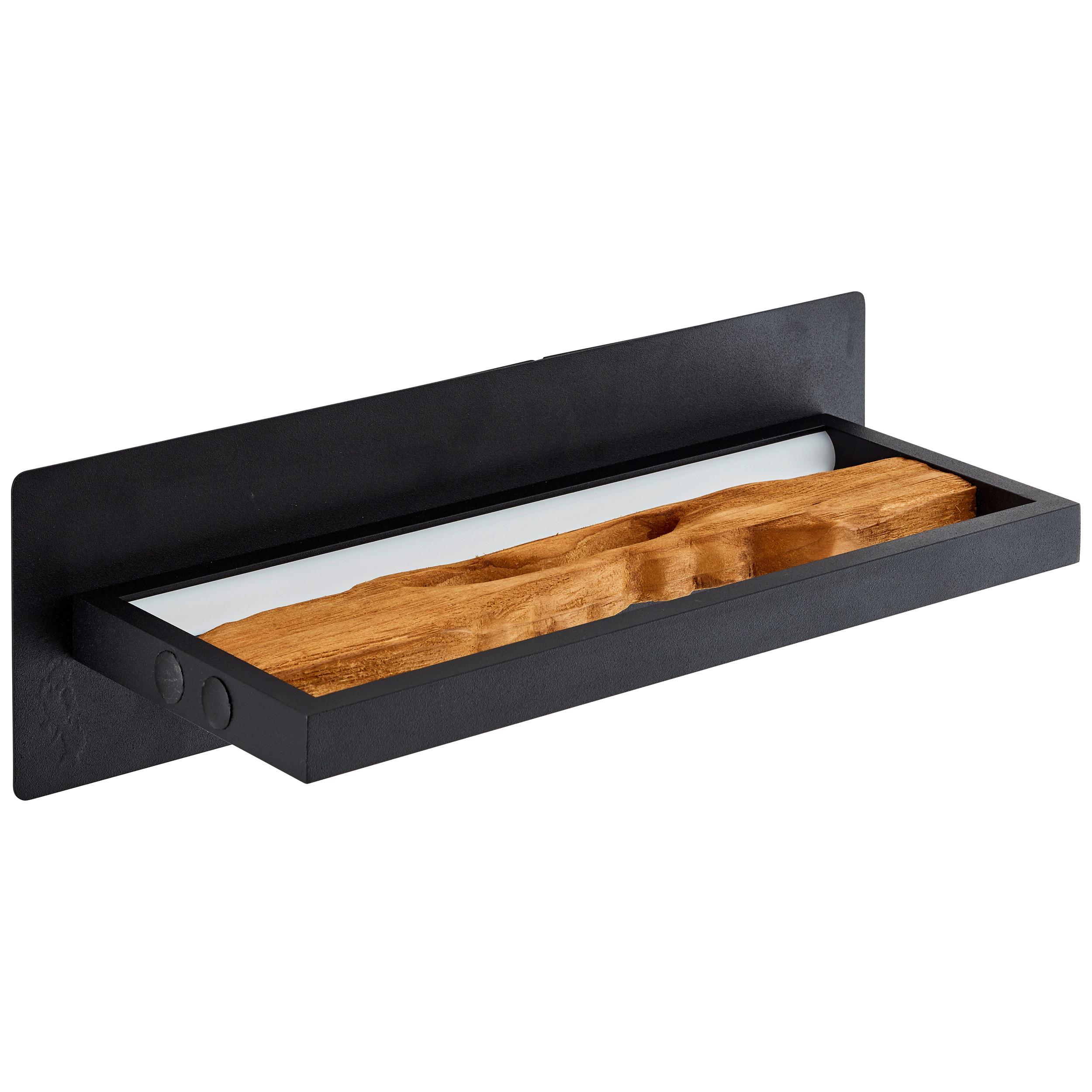 LED-Wandleuchte G99820/76 Chaumont - Schwarz/Braun, Design, Holz/Metall (15,1/35cm) - Brilliant