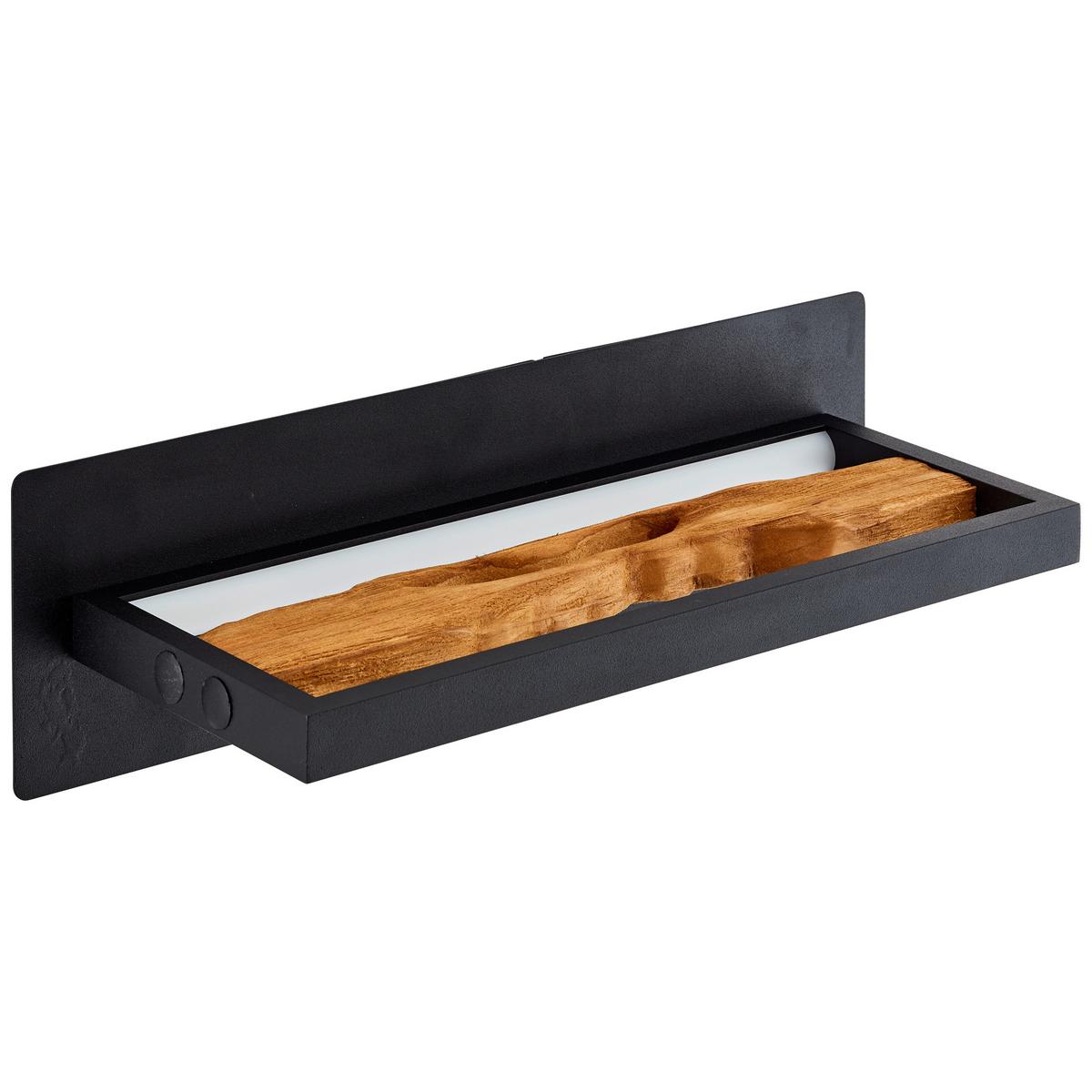 LED-Wandleuchte G99820/76 Chaumont - Schwarz/Braun, Design, Holz/Metall (15,1/35cm) - Brilliant