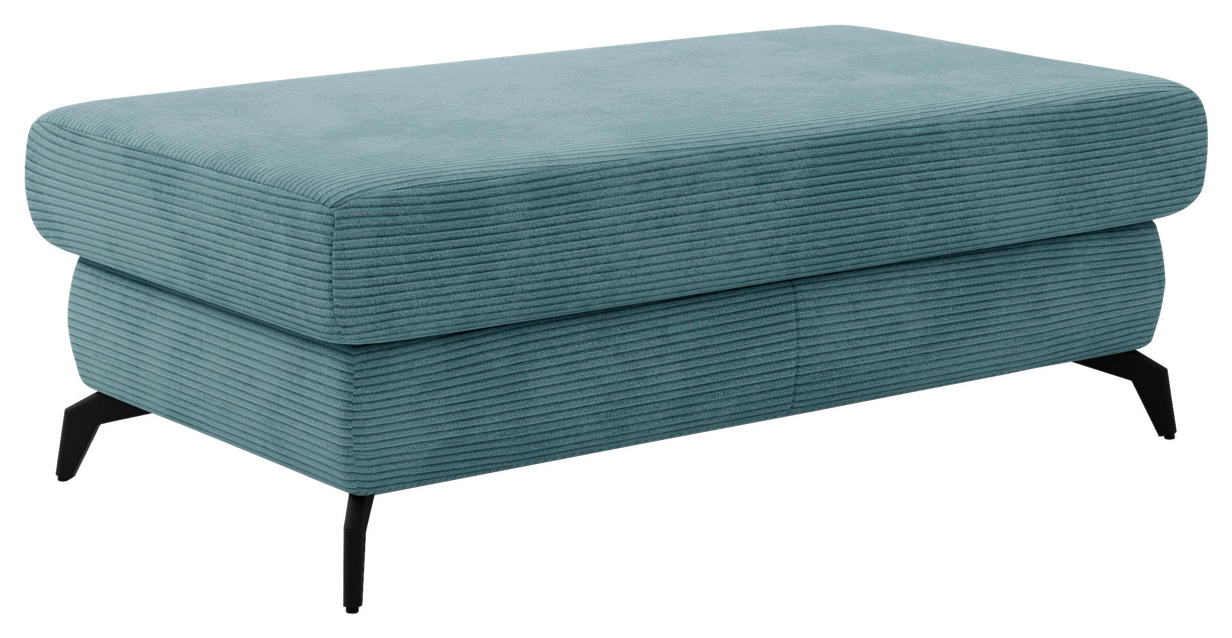 Hocker Bolero petrolfarben, 121x45x67 cm - Petrol/Schwarz, KONVENTIONELL, Textil (121/45/67cm) - Sit & More