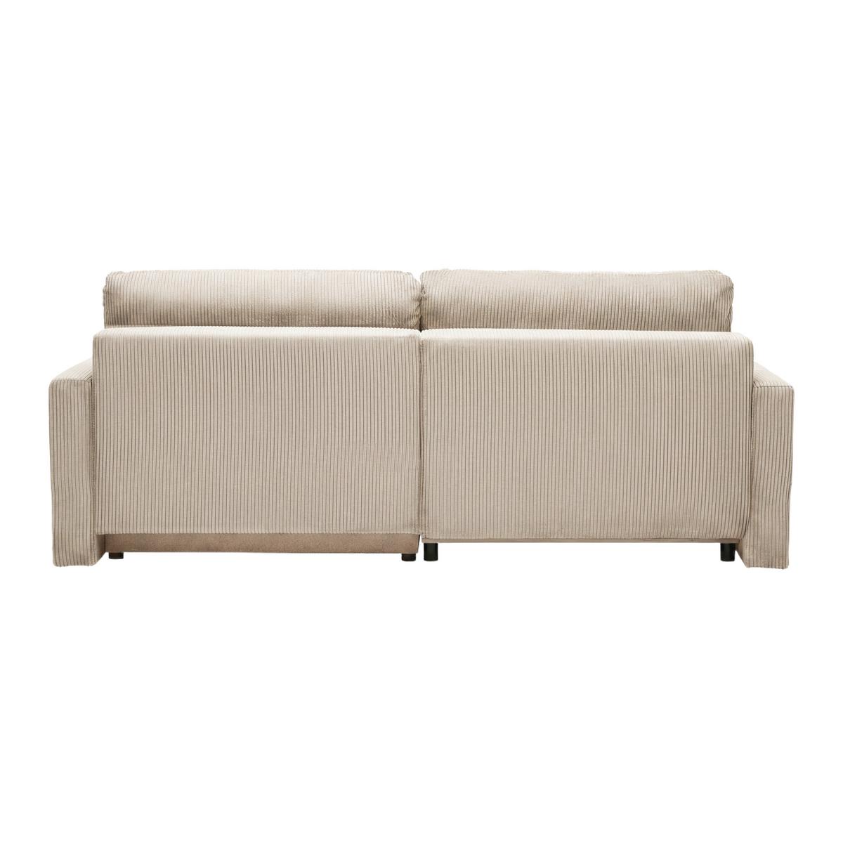 Rohová sedačka DAVE, obojstranná,krémový menčester - krémová, Modern, textil (227/146cm) - Based