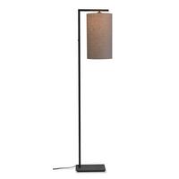 Stehlampe Boston Schwarz/ Dunkelbeige 1-Flammig - Beige/Schwarz, Basics, Textil/Metall (35/160cm) - It's about Romi