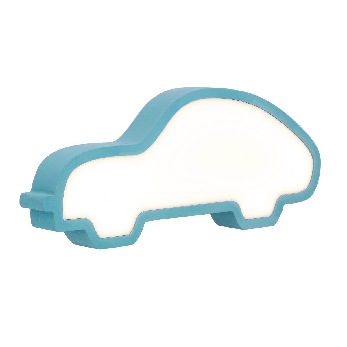 Kindertischleuchte 41-11695 Car - Blau, Basics, Holzwerkstoff/Kunststoff (35/3.5/14cm)